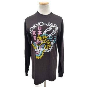 Return to sender Tokyo Japan graphic long sleeve tee in small Black